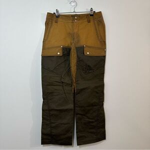 Ralph Lauren Two-Tone Brown and Green Pants Waxed Cotton 6